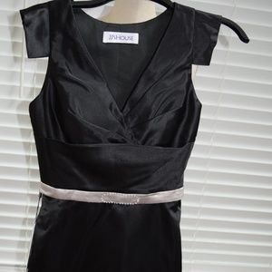 V-Neck Satin Cocktail Dress
